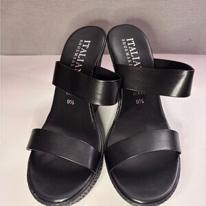 Italian Shoemakers Elegant Black Sandals